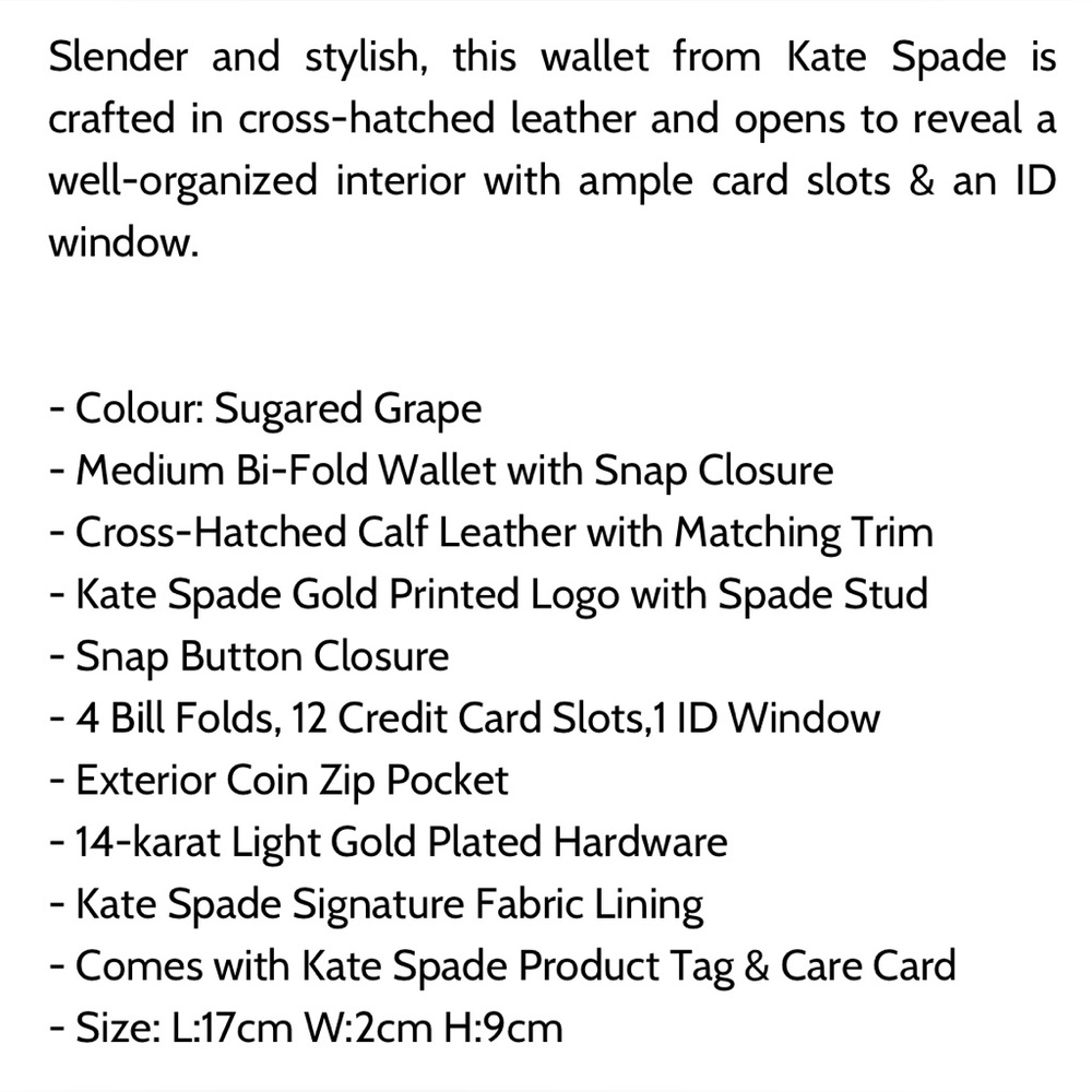 Kate Spade Mikas Pond Stacy Wallet - Picture 5 of 5